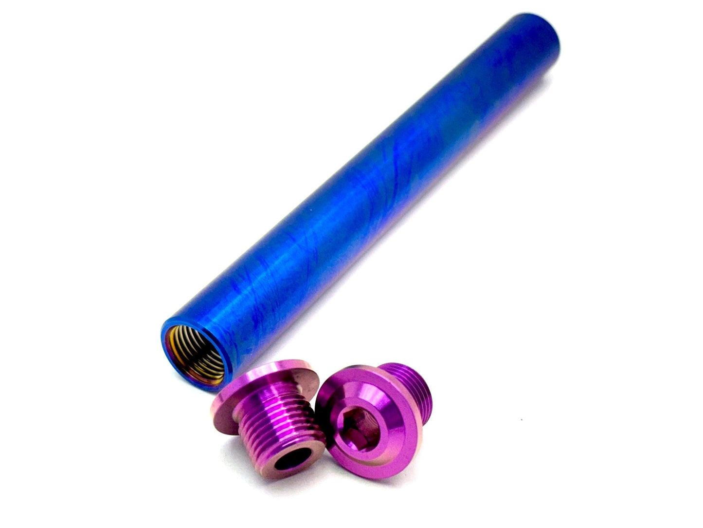 KKE Fork Custom Titanium Axle and Two Axle End-Bolts - Riot Racing