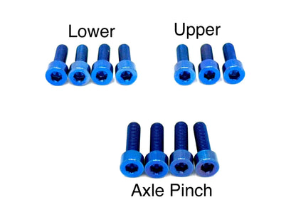 Fox 40 and Bomber 58 Fork Titanium Bolt Kits - Riot Racing