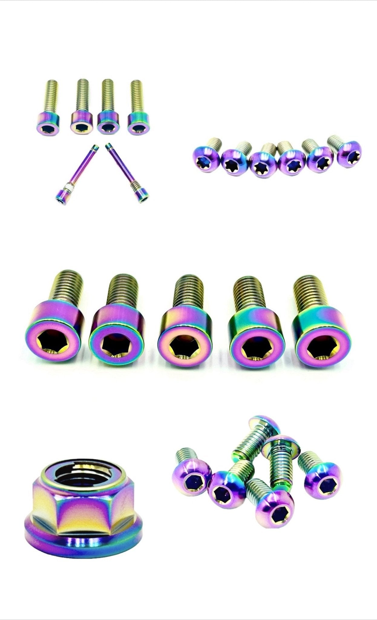 Titanium Front and Rear Wheel Bolt Kit - Riot Racing