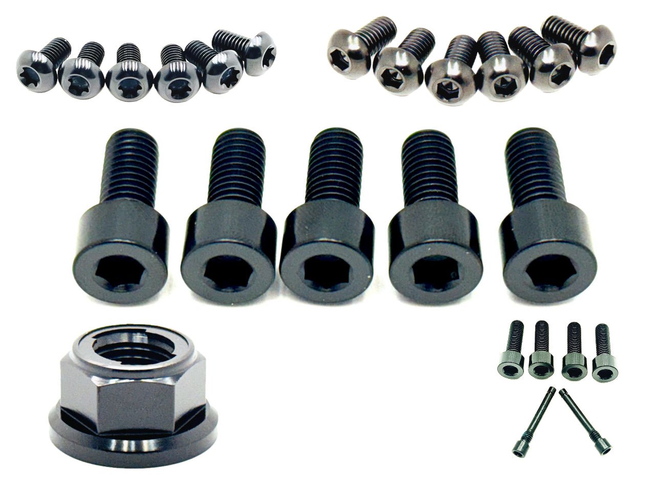 Titanium Front and Rear Wheel Bolt Kit - Riot Racing