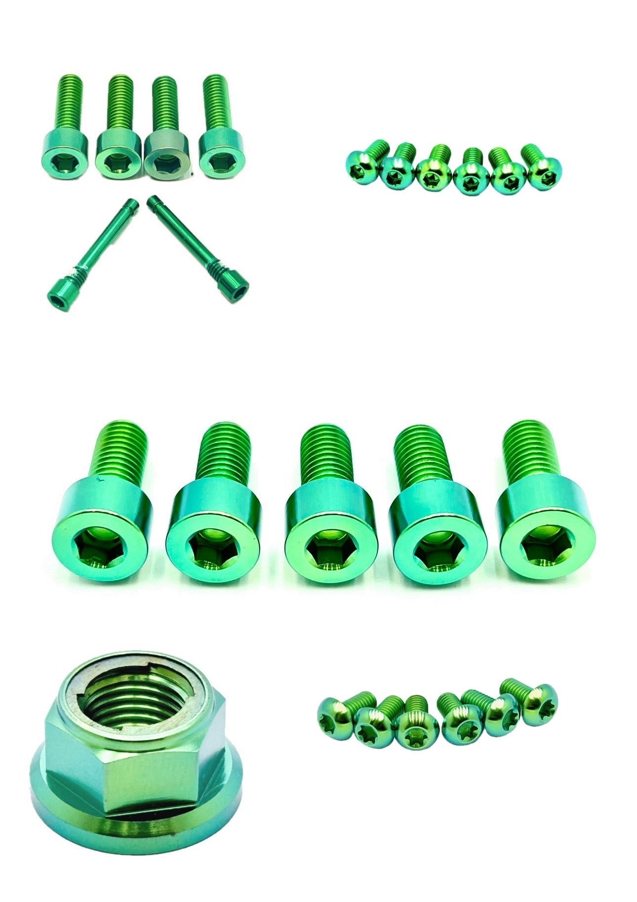 Titanium Front and Rear Wheel Bolt Kit - Riot Racing
