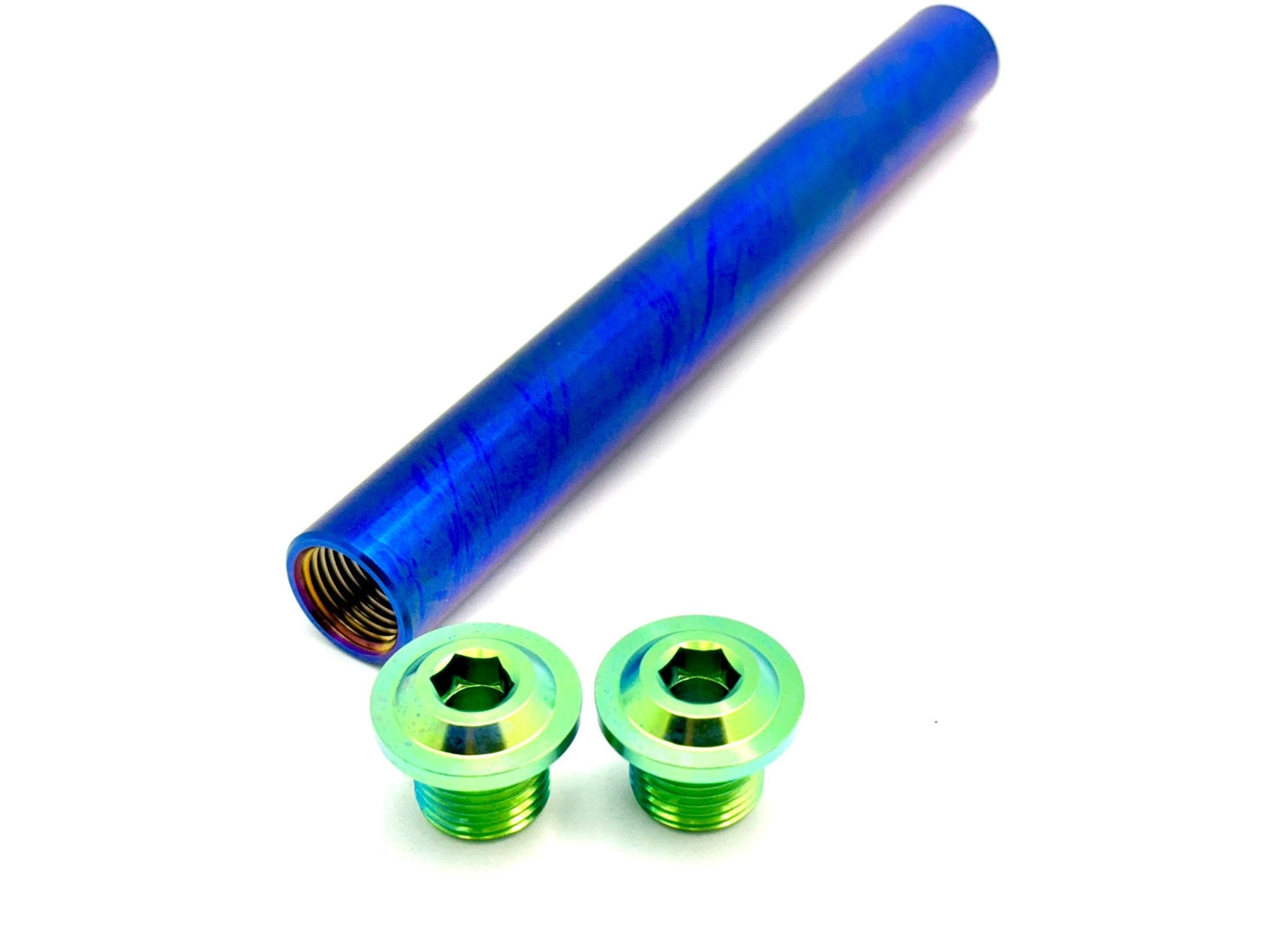 KKE Fork Custom Titanium Axle and Two Axle End-Bolts - Riot Racing