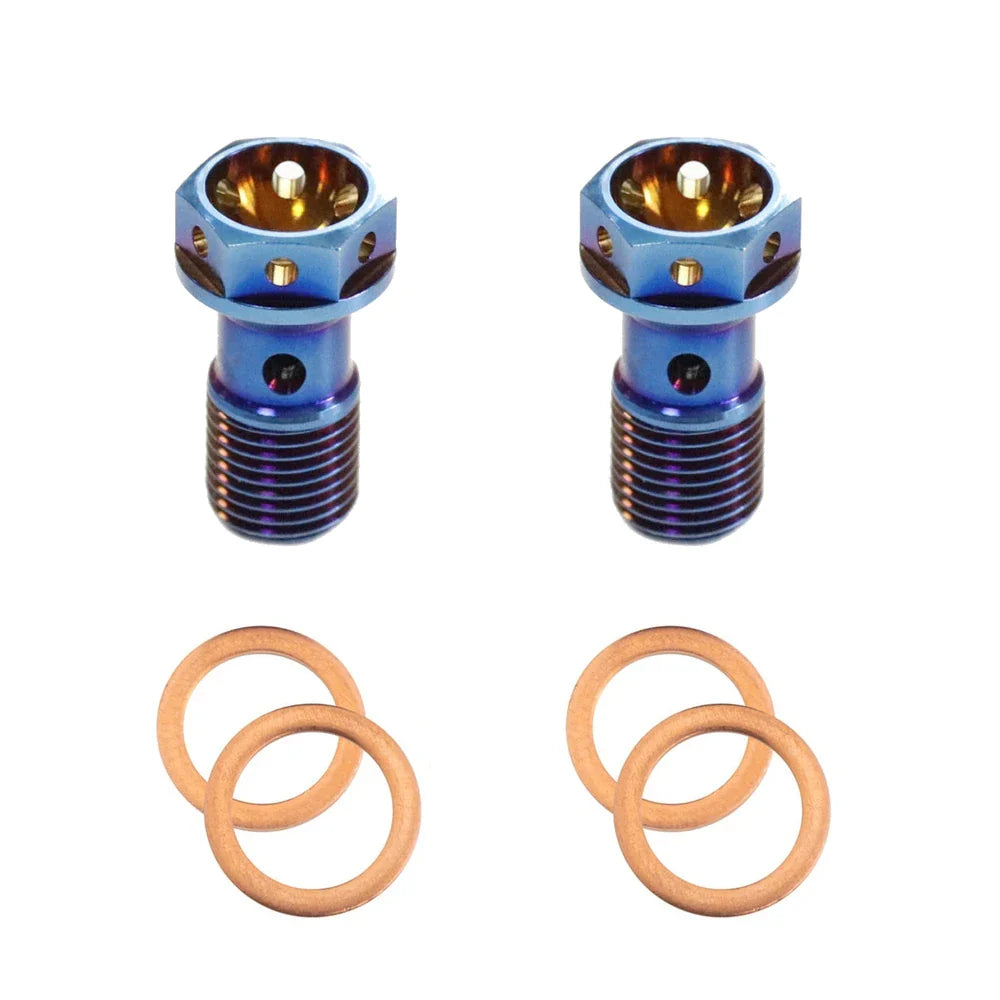 M10 x 1.00 Titanium Banjo Bolt – Grade 5 ( 2 pack ) - Riot Racing