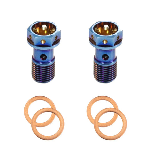 M10 x 1.00 Titanium Banjo Bolt – Grade 5 ( 2 pack ) - Riot Racing