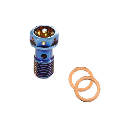 M10 x 1.00 Titanium Banjo Bolt – Grade 5 ( 2 pack ) - Riot Racing