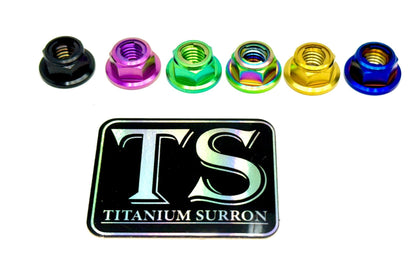 Titanium Lock M8 Nut - M8x1.25 - Riot Racing