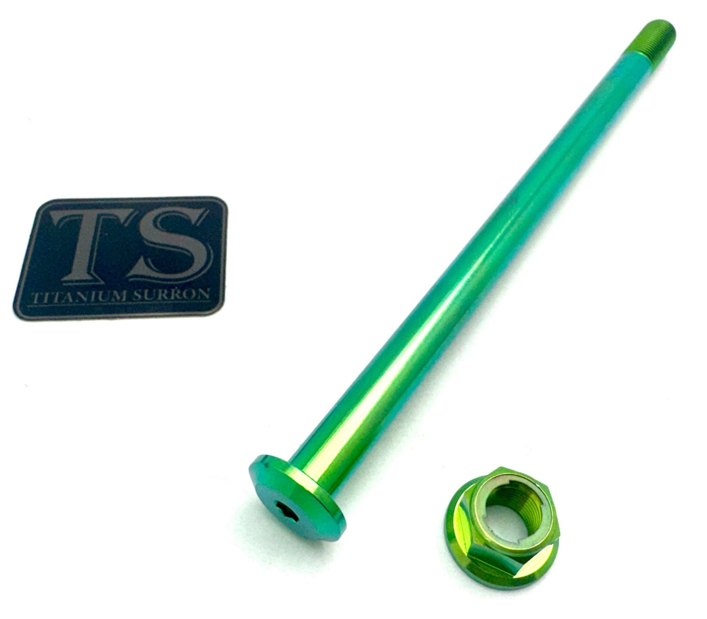 Titanium Rear Axle and Nut - Talaria - Riot Racing