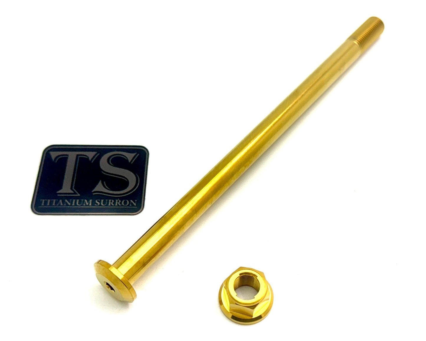 Titanium Rear Axle and Nut - Talaria - Riot Racing