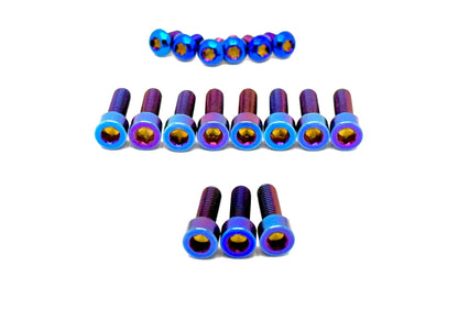 Titanium RFloXa Hawk 31 Pro and Max Fork Bolt Kits (21 pcs) - Riot Racing